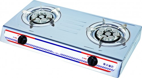 MH-208 Stainless steel double burner stove