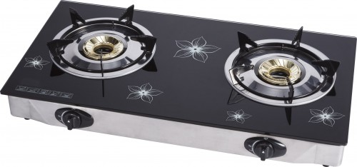 MH-G209 Tempered Glass Top Double Burners stove