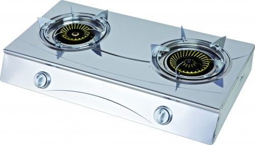 MH-227 Stainless steel double burner stove