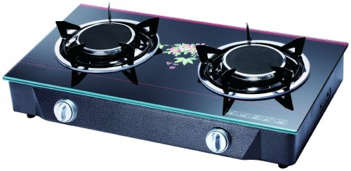 MH-G2011 Tempered Glass Top Double Burners stove